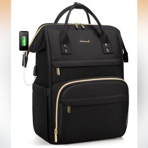 Lovevook Black Backpack with 19 Pockets